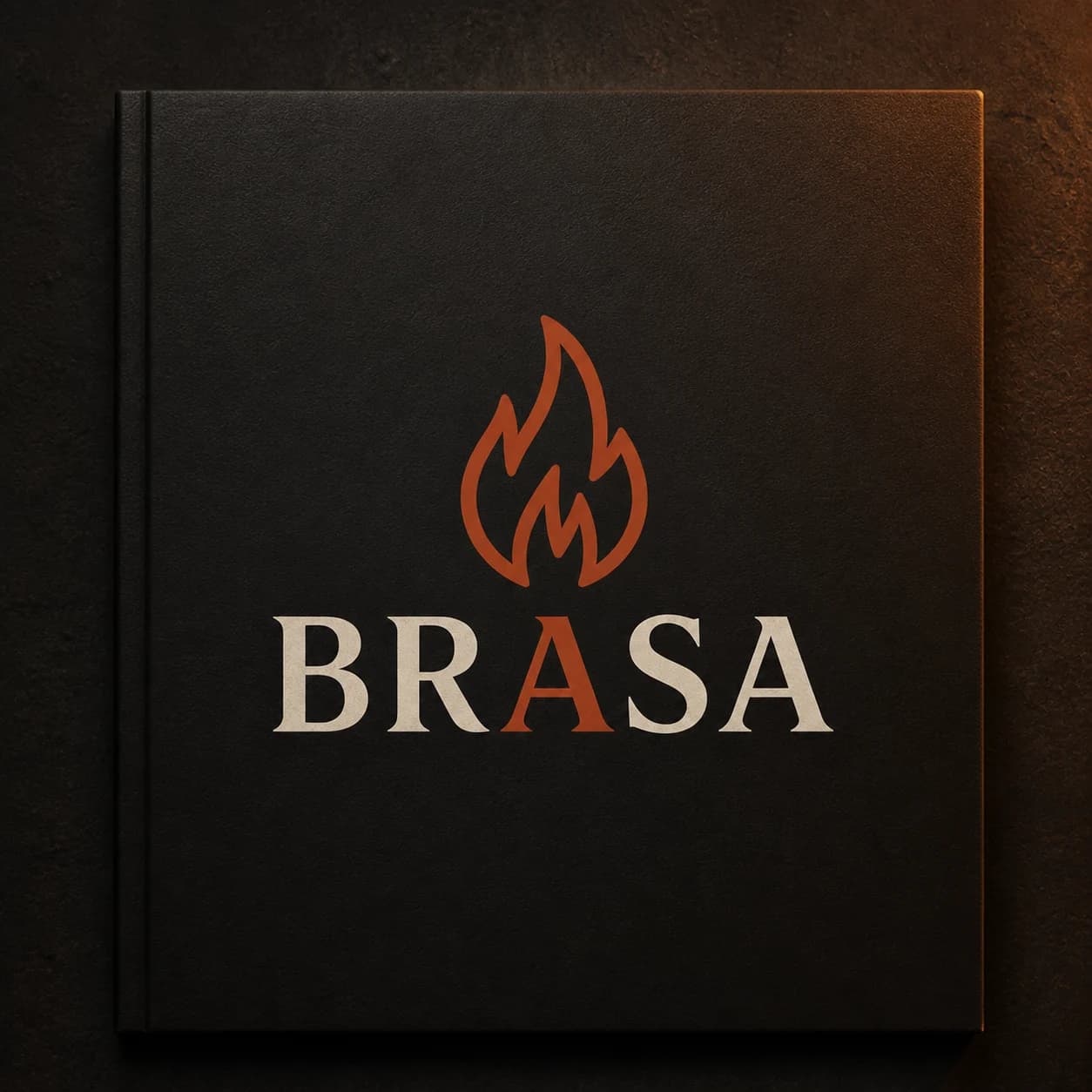 Exemplo ilustrativo de identidade visual profissional da marca fictícia BRASA